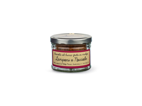 Almbutterkekse mit Himbeeren und Nüssen