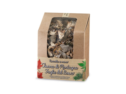 Bergkräutertee mit Waldblättern
